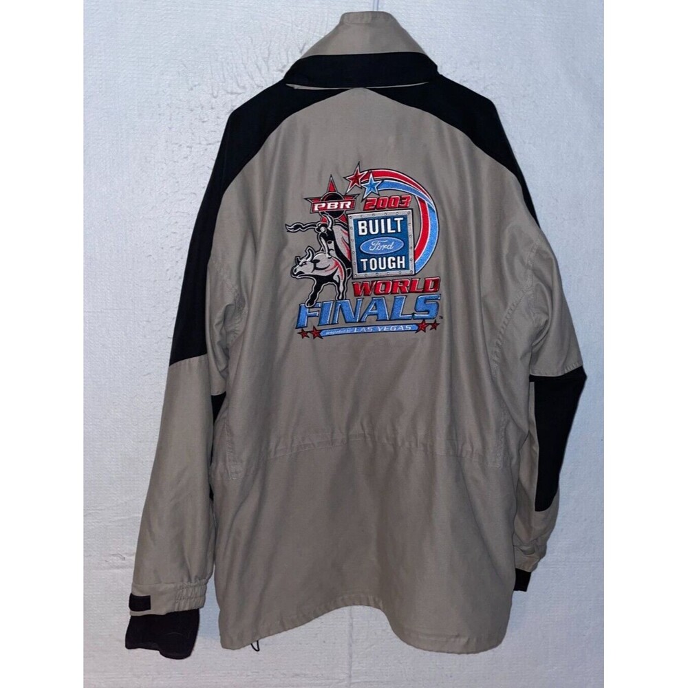 2003 PBR World FINALS Las Vegas Embroidered FORD Jacket Retro Mens XL VTG Bull